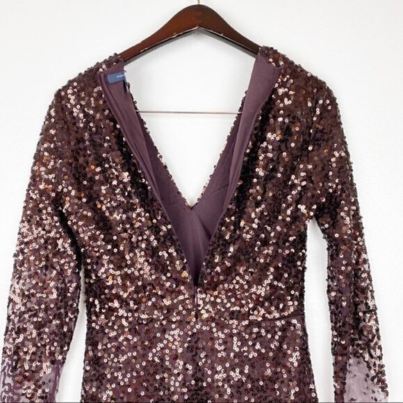 French Connection Emille Sparkle Long Sleeve Sequin Sheath Mini Dress 0/XS NWOT - Picture 7 of 9